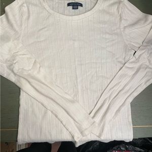 White patterned long sleeve